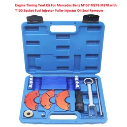 Engine Timing Tool Kit For Mercedes Benz M157 M276  M278 with T100 and Injector Removal Fuel Injector Oil Seal Puller