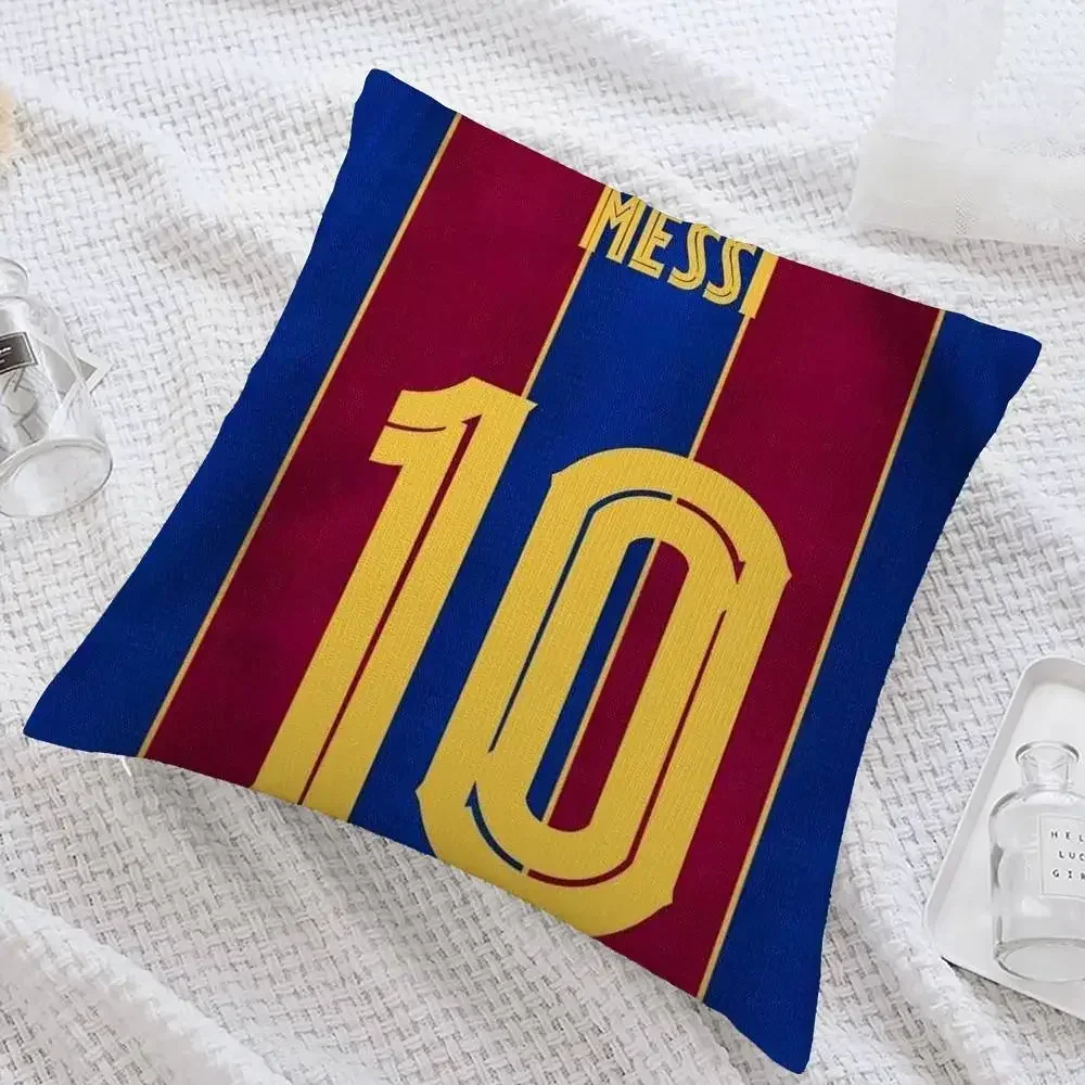 Famous Football jersey Double-sided Printed pillow cover Short plush Suitable living rooms bedrooms sofas throw cushion cover