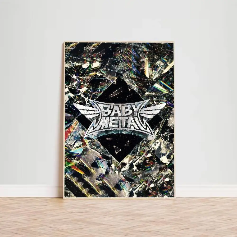 Rock Music Band B-BABYMETAL Poster for Modern Decor in Home Offices, Bedrooms, Living Rooms, Kitchens, Bathrooms.
