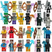 17 Styles Minecrafte Building Blocks Set I/Wi Series 8PCS Set MC Non Repetitive DIY Assembled Toy Birthday Gift action figure