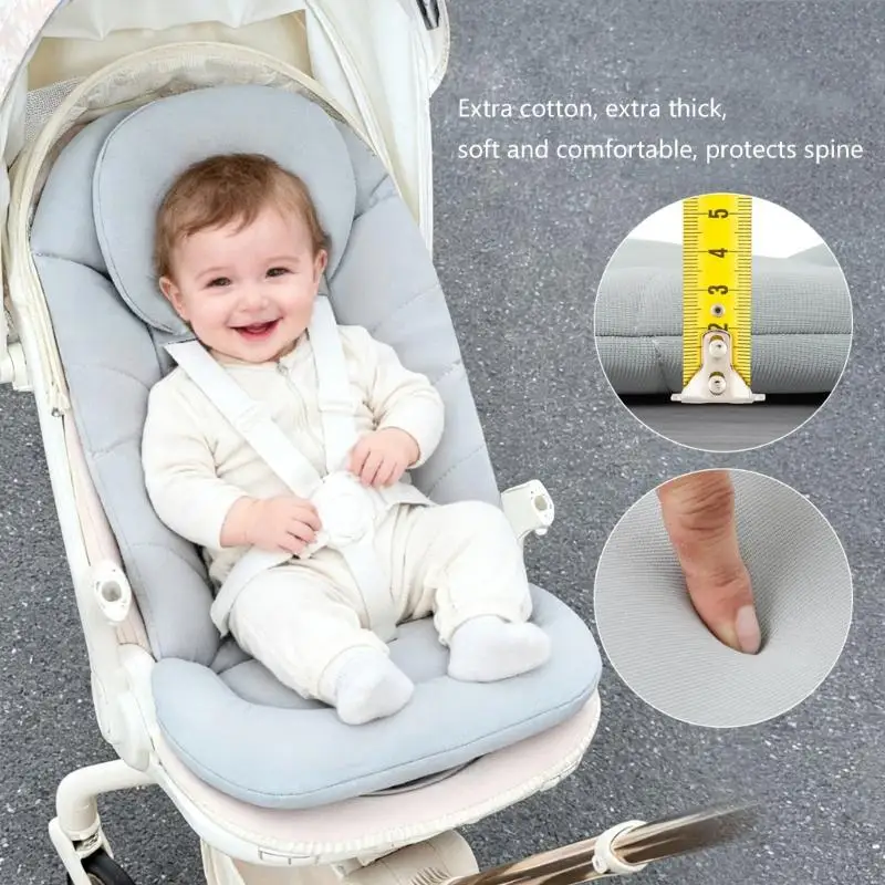 

Подушка для коляски, которую можно стирать в машине, антивыцветающая конструкция с/без поддерживающей подушки для комфорта 24BE