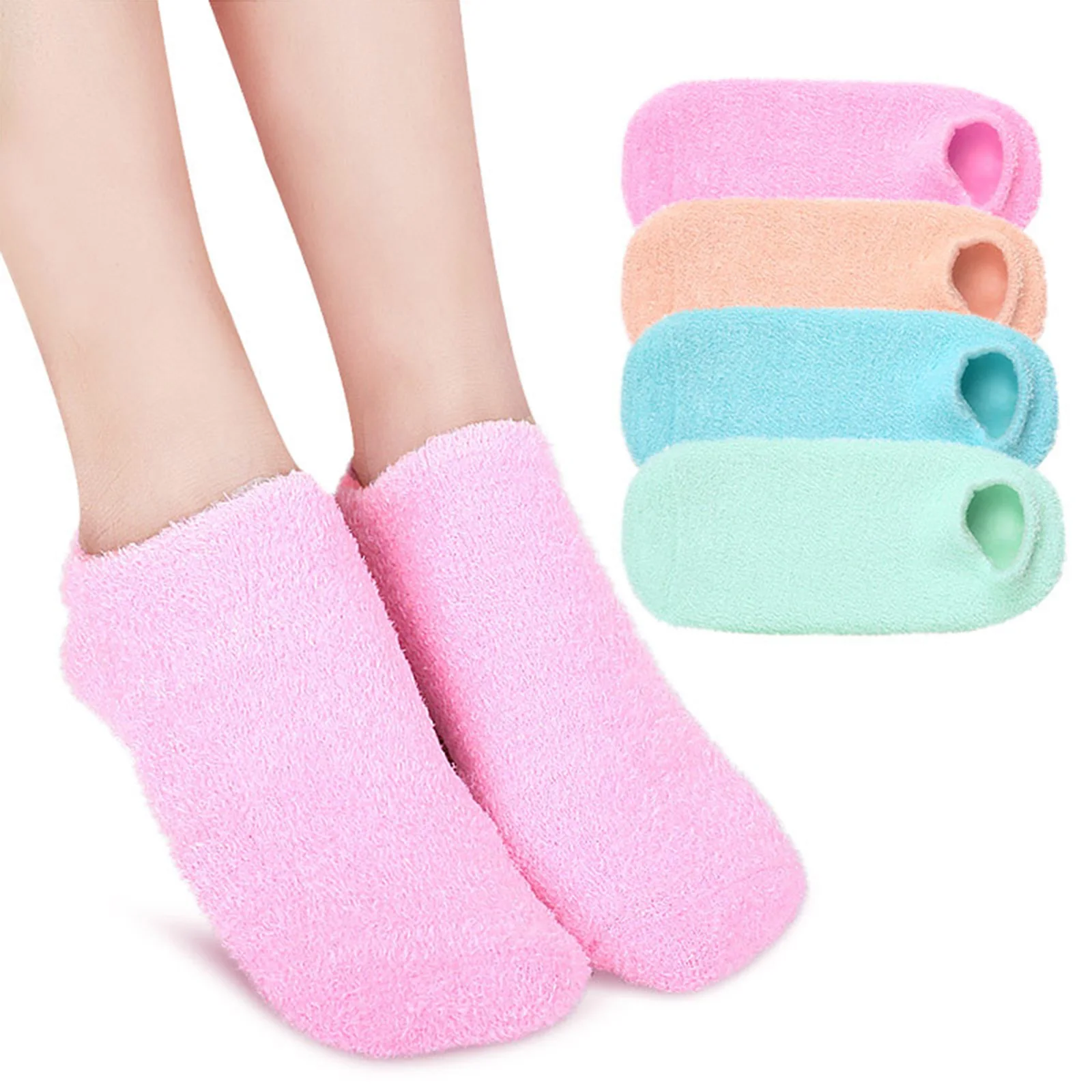 

Увлажняющие гелевые носки для сухих потрескавшихся пяток — многоразовый уход за ногами для мужчин и женщин, для смягчения грубой кожи и увлажнения ног (1 пара)