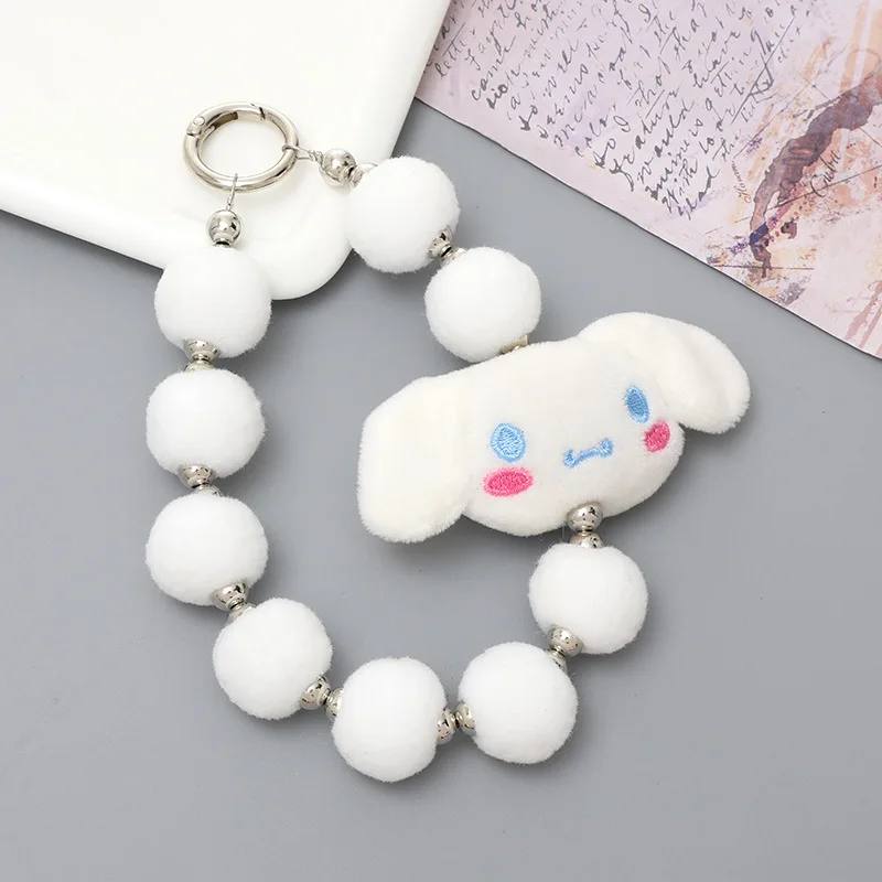 Cartoon plush doll pendant, cute little dog beaded phone case accessories