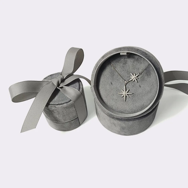 Soft Velvet Bow Ring Box Large Capacity Ribbon Flannelette Box Necklace Ring Jewelry Box Pillow Packing Case