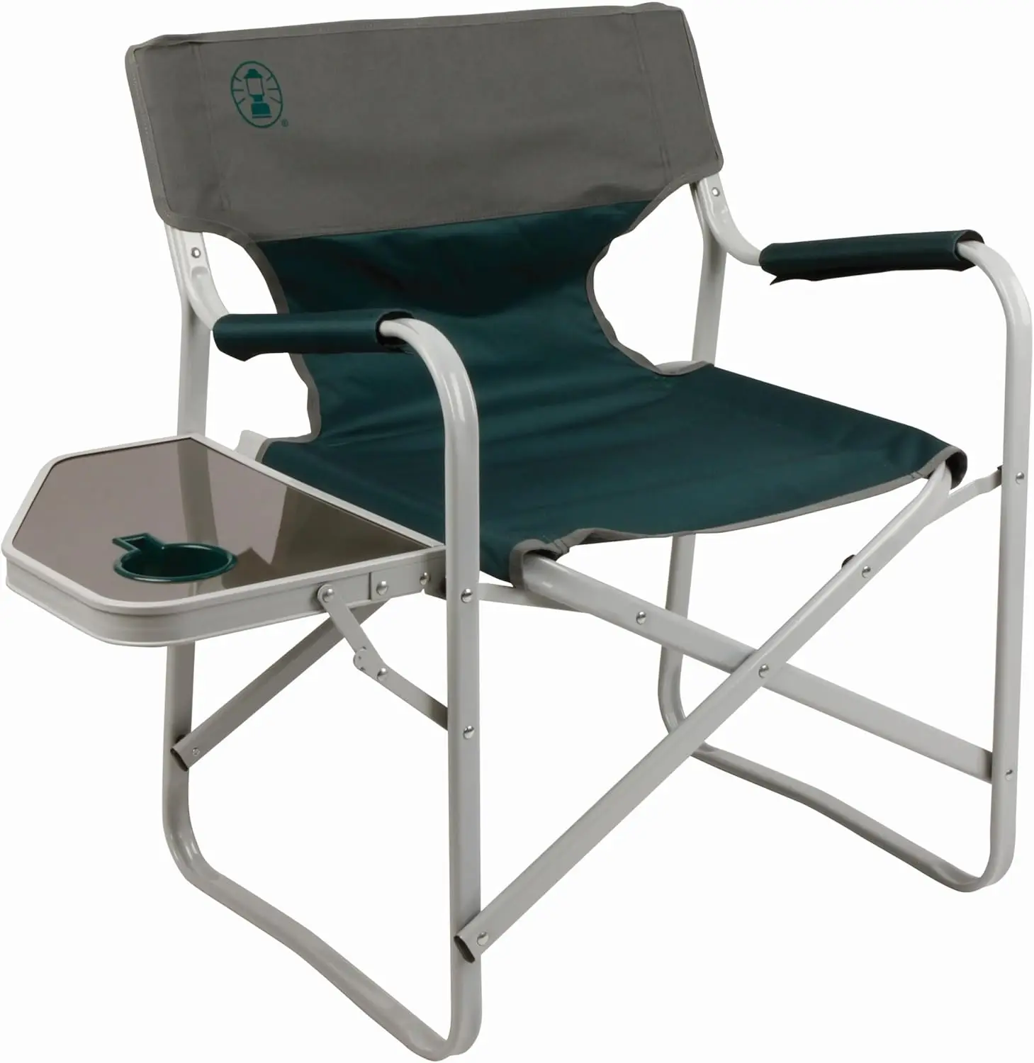 

Folding Camping Chair with Side Table & Cup Holder, Weather-Resistant Portable Seat
