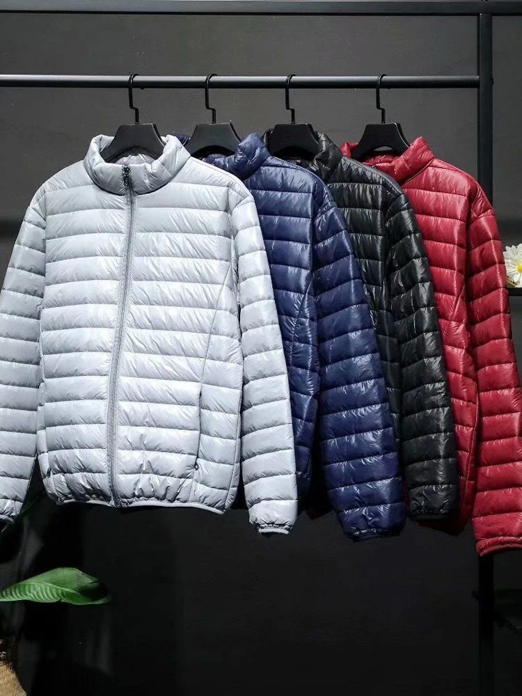 

Men's Lightweight down Cotton Jaet ort Sle Dad Clothes Autumn Winter New Arrival Warmth Stand Fit Zipper Closure Casual
