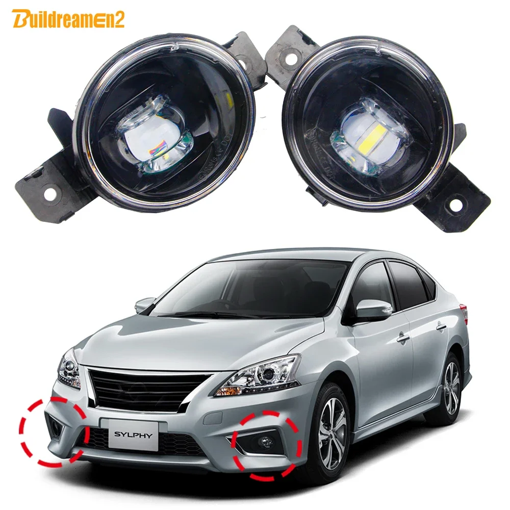 2 X 30W H11 LED Fog Light DRL For Nissan Sylphy 2013 2014 2015 2016 2017 2018 2019 Car Left + Right Canbus Fog Lamp Daylight