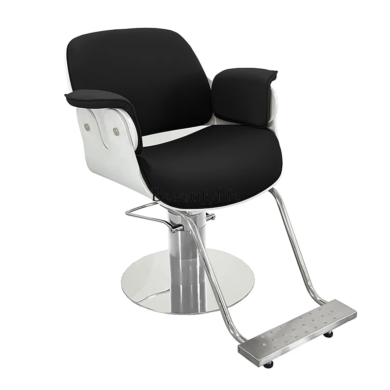 Customized Hairdressing Chair High-End Barber Shop Hair Cutting Adjustable Rotating Hot Dyeing Chair