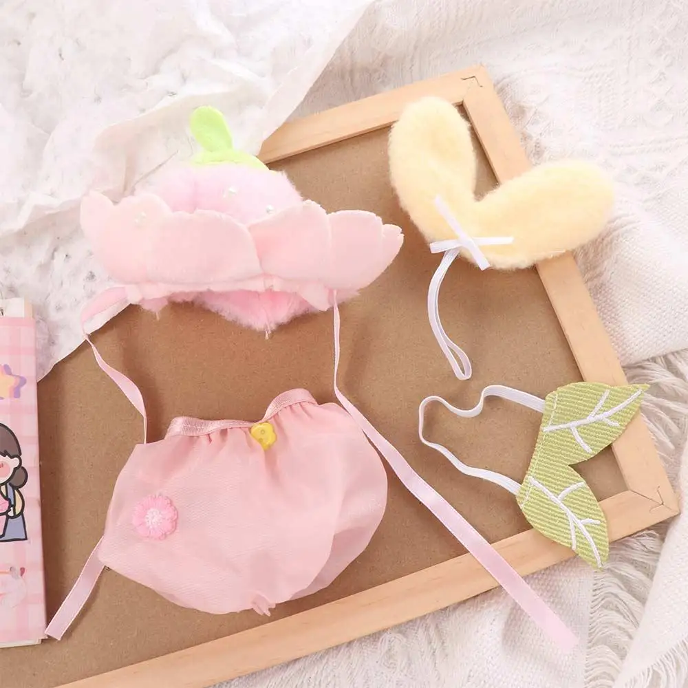 

Сакура Эльф 10 см Хлопковая кукольная одежда Цветочная шляпа с крыльями Кукольная одежда Наряд Платье Розовый комплект одежды для куклы Детский подарок