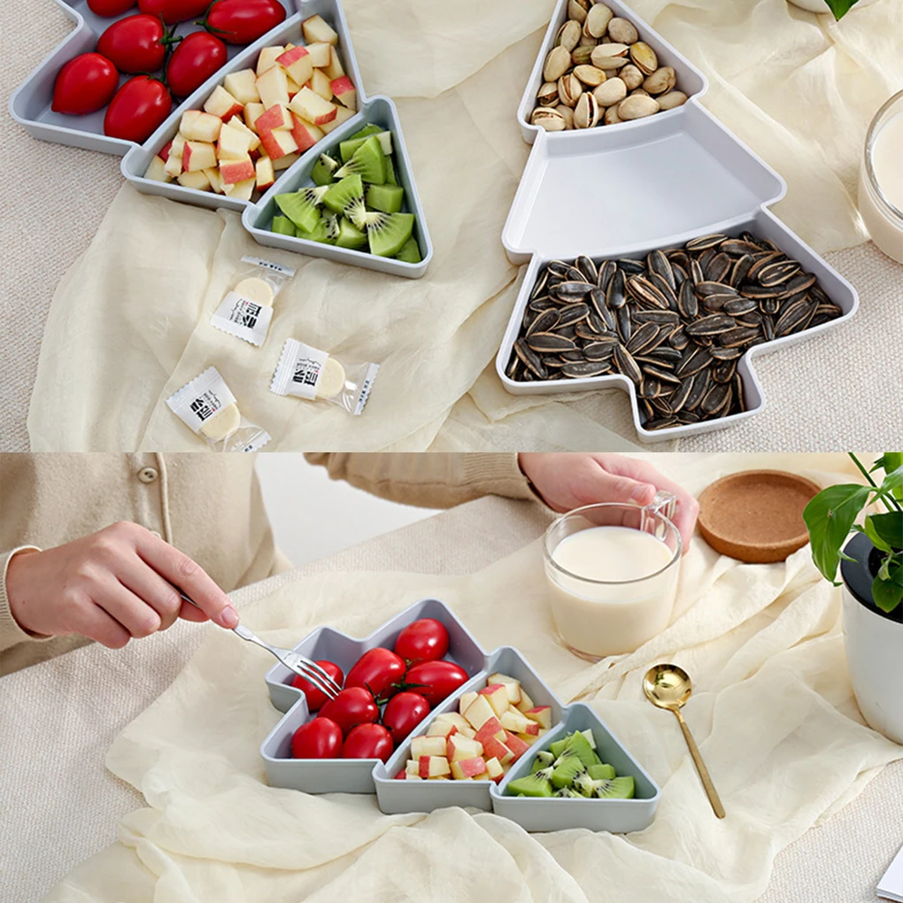 จานผลไม้ต้นคริสต์มาสแต่งงานของตกแต่งงานปาร์ตี้คริสต์มาส1ชิ้นของขวัญสุขสันต์วันปีใหม่2025 2024บ้าน