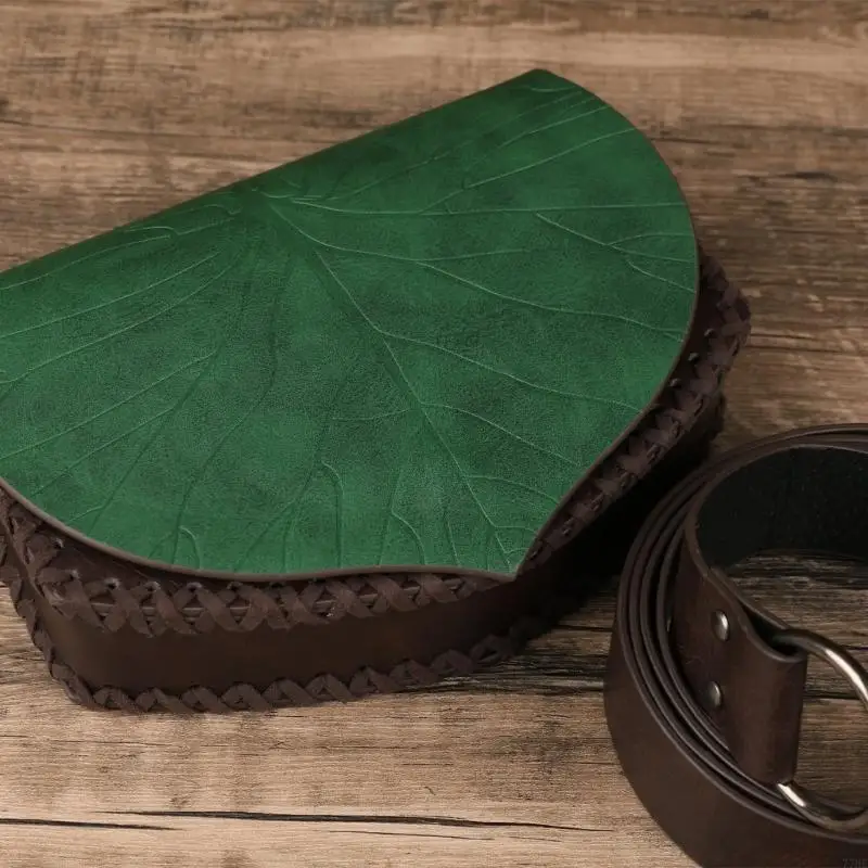 77HE – porte-monnaie Punk Design feuilles médiévales, portefeuille pour jeu rôle Cosplay événements à thème, pour