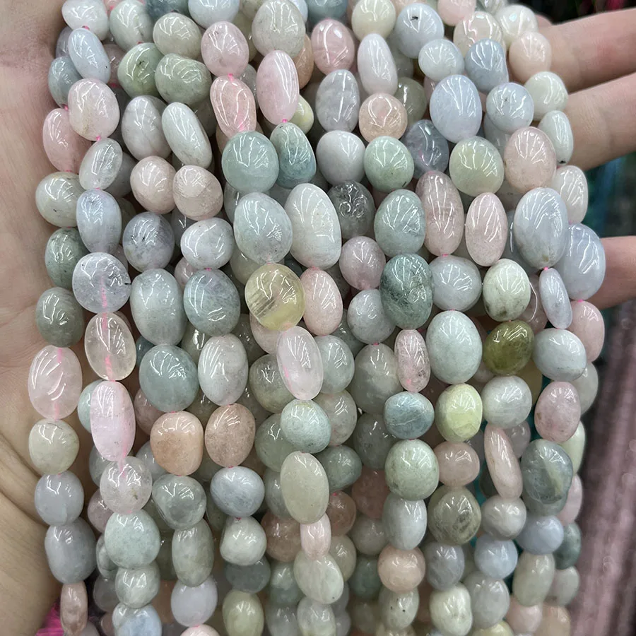 Natural Crystal Morganite Conformal Irregular Stone Faceted Loose For Jewelry Making DIY Necklace Bracelet 15''8-10mm