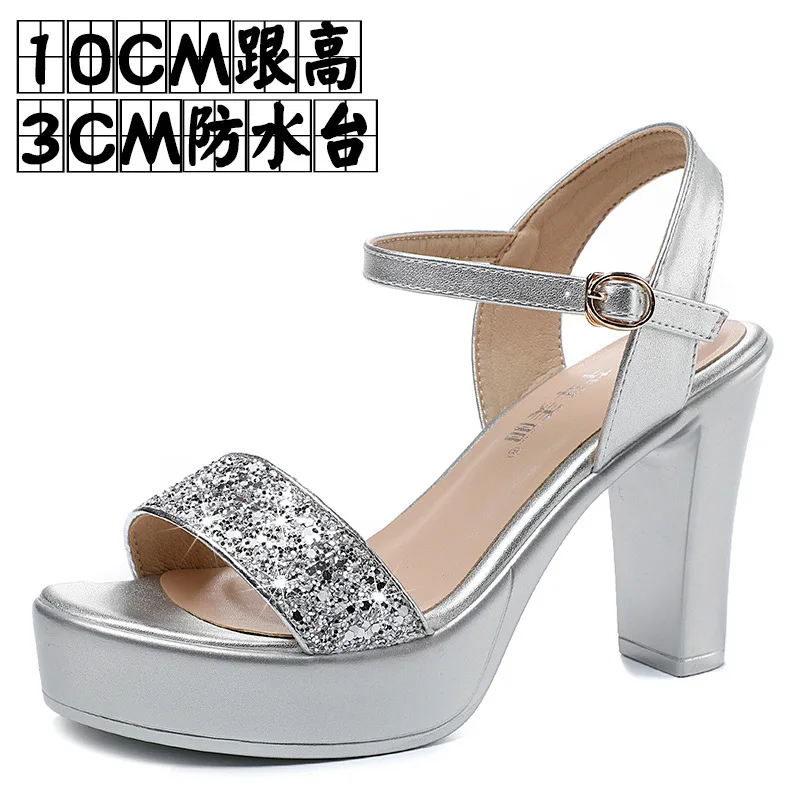 32-43 Bling Women Sandals Woman Summer Female High Heels  Party Shoes Platform Sandal Designer Shoes Women Luxury High Quality