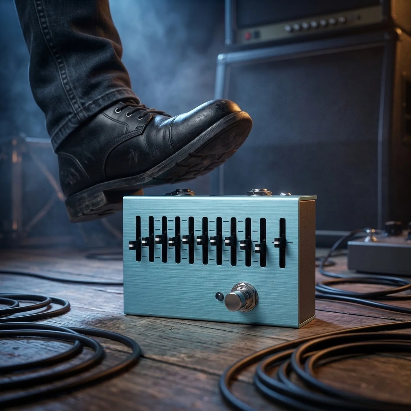 Equalizer Pedal Guitar Effect Pedal Precise Tone Shaping Output Volume Adjustment Sturdy Aluminum Shell On-the-go Use