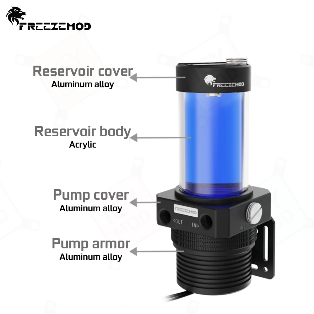 FREEZEMOD D5 ポンプ一体型リザーバー PC 水冷 MOD 150mm/200mm/250mm