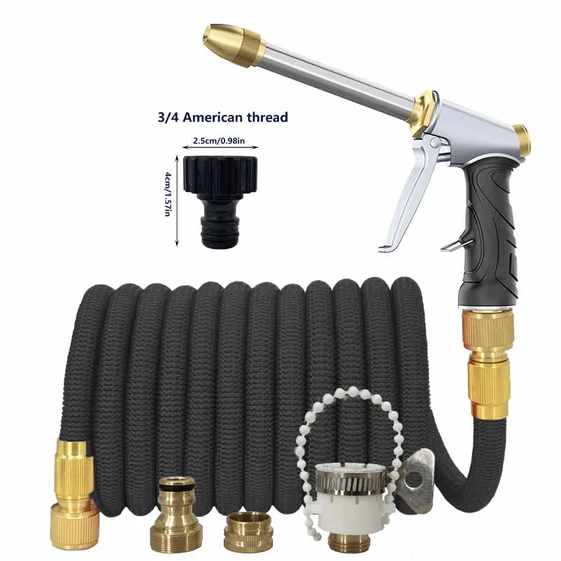 

Home and Garden Hose High Pressure Flexible Expandable Bicolor Magic Watering Pipes 25-100FT for Garden Farm Irrigation Car Wash