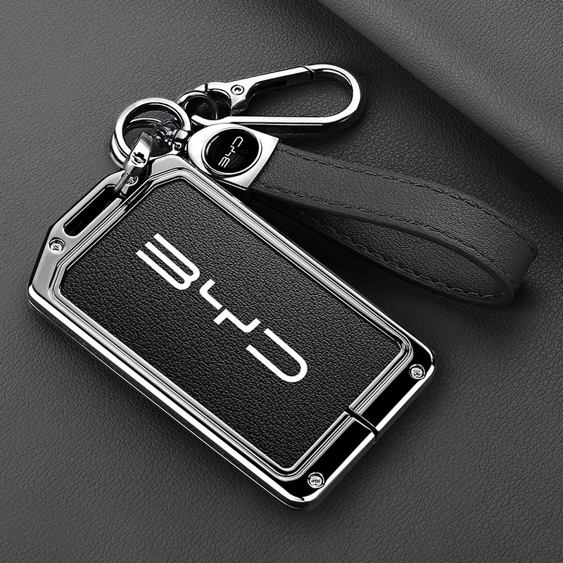 

Zinc Alloy Card Key Cover Case for BYD Song Plus/Qin DMI/Han EV/Yuan Pro/Tang/Seagull/Seal/Frigate - Key Fob Shell