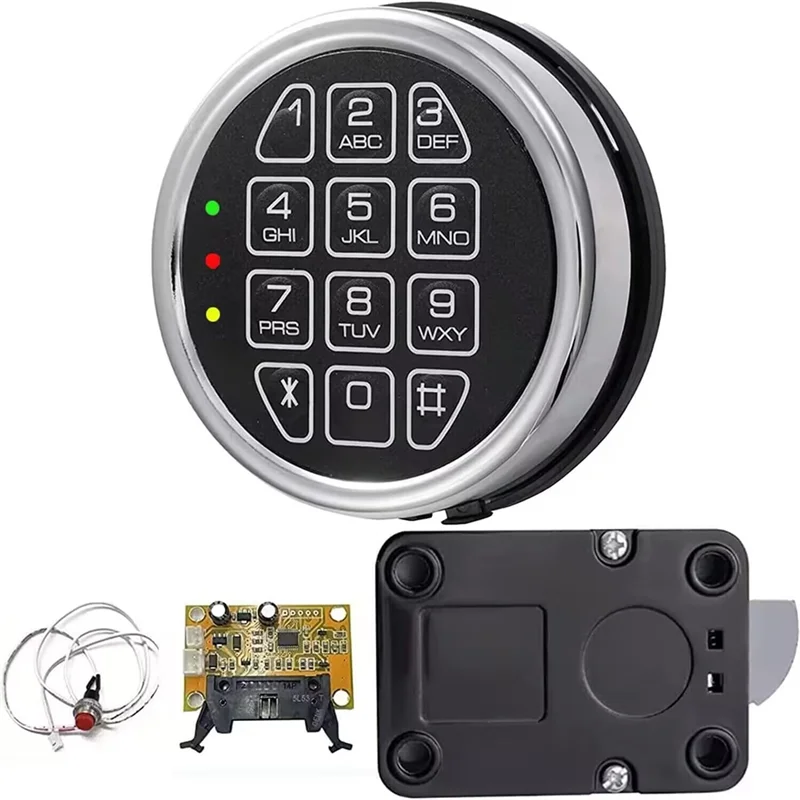 N11R Stackable Safelock Replacement With Swing Bolt, Fire Resistantchrome Number Keypad Electronicsafe Lock Forsafes