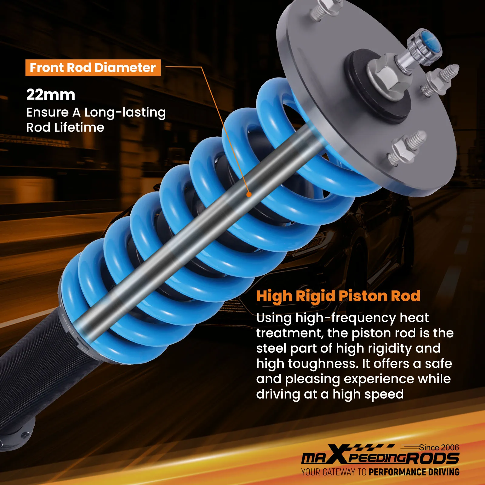 MaXpeedingrods 24 مستوى كويلوفيرس قابل للتعديل لمرسيدس بنز SL500 SL600 R230 2003-2011