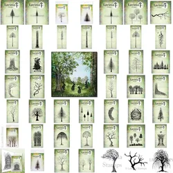 Sellos transparentes de colección de árboles para decoración de álbumes de recortes, tarjeta de felicitación de papel Diy, sello de álbum, fabricación de tarjetas de papel en relieve, recién llegado