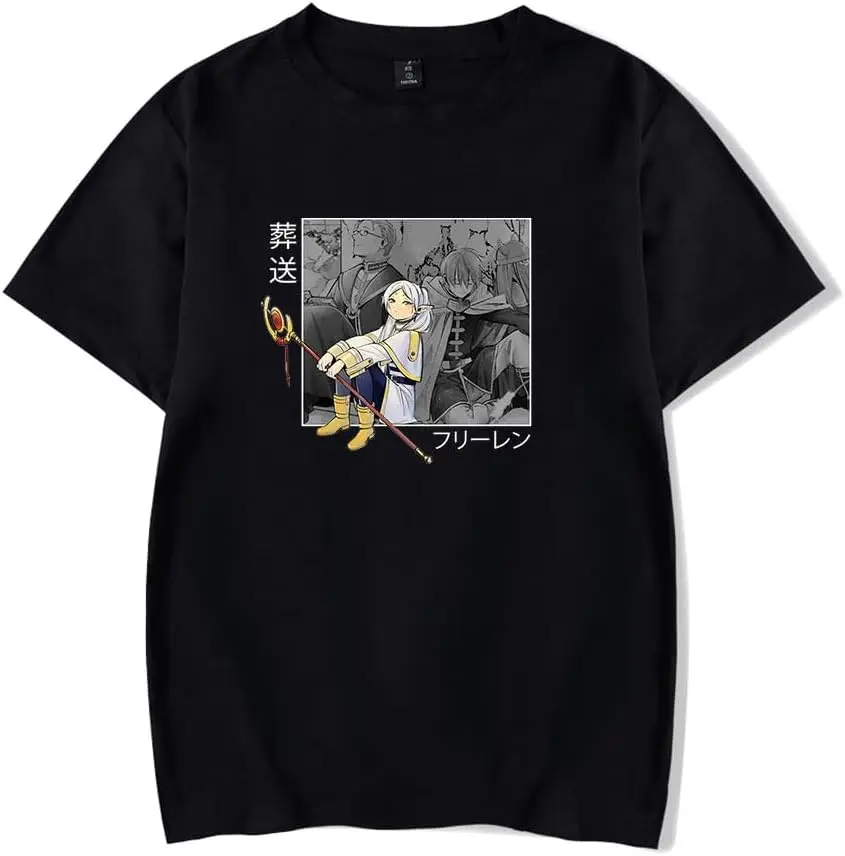 

Sousou no Frieren Anime Tee Unisex Crewneck Short Sleeve T-Shirt Harajuku Unisex Summer Tops