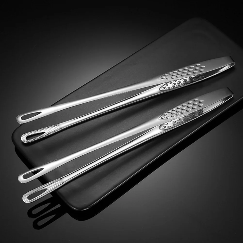 

Beefsteak Tongs Stainless Steel Food Clips Barbecue Metal Silver Kitchen Utensils