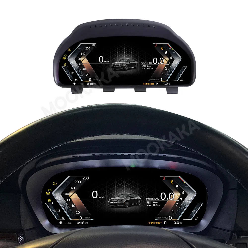 Painel Digital Automotivo para BMW Série 5 6 7 GT X3 X4 X5 X6 2009~2018 Display LCD no Painel de Instrumentos, Velocímetro Virtual.