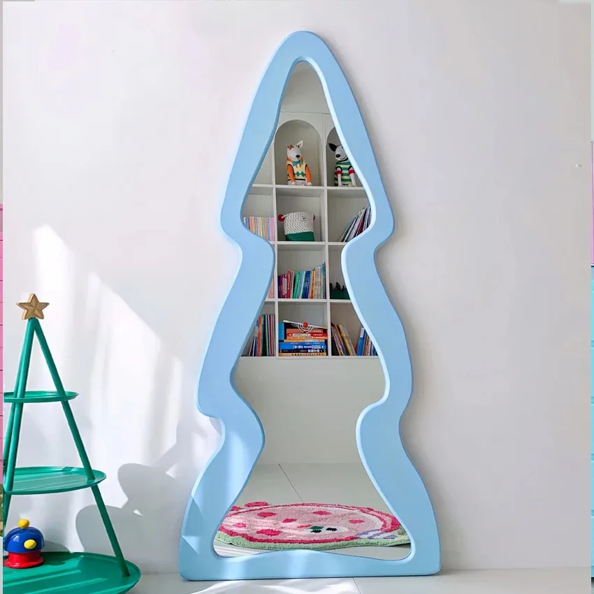 

There are homemade dopamine cute wind special-shaped full-body full-length mirror