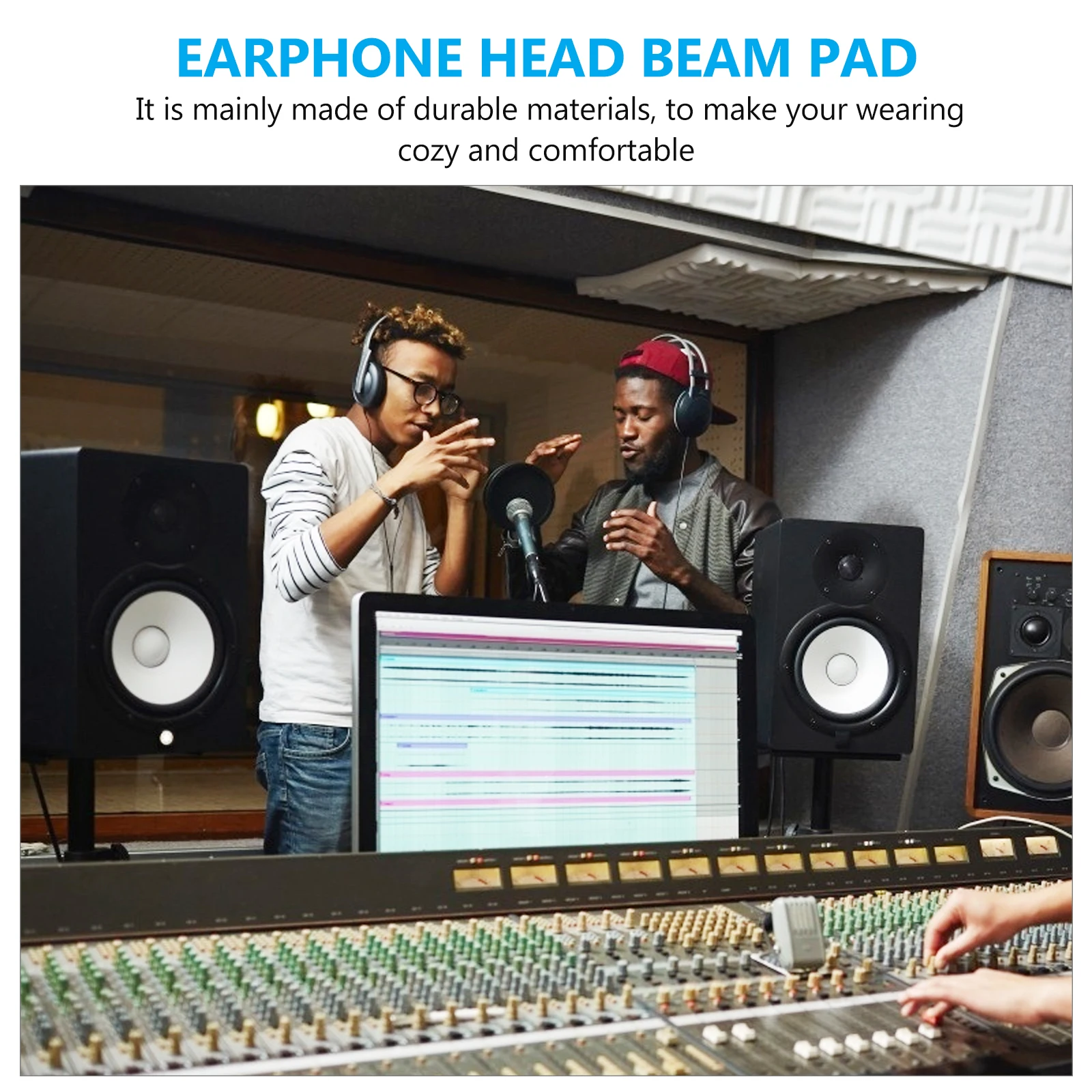 

2pcs Black Head Beam Headphone Pads Breathable Comfortable Cushion Anti-Shock Protector Compatible For G633 G933 Gaming