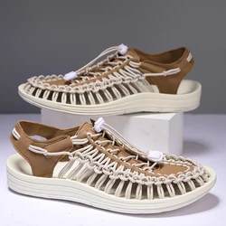 Nuovi sandali fatti a mano da uomo scarpe estive traspiranti uomo sandali da uomo all'aperto sandali da spiaggia antiscivolo scarpe vuote