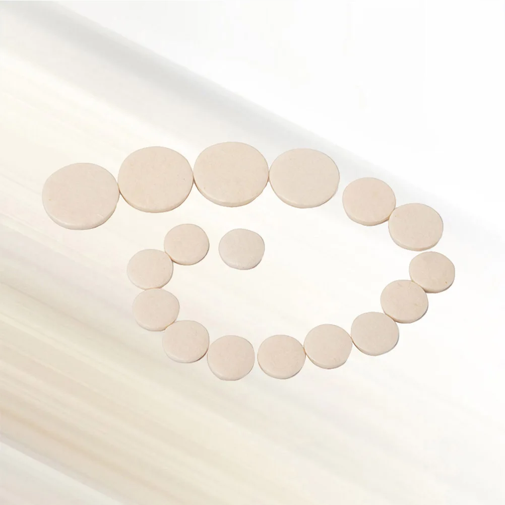

17 pcs Soprano Clarinet Key Pads Cushion Mat Faux Replacement For Woodwind Instruments Anti-Vibration Ivory Color