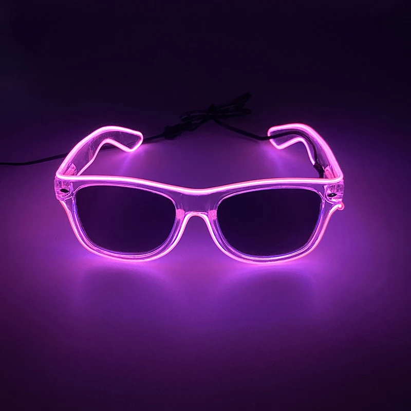 LED-Sonnenbrille, Maskerade, Konzertclub, Rave-Zubehör, leuchtende Sonnenschutzbrille, Cyberpunk-Männerbrille, Damen-LED-Rosa-Brille – Detail 2