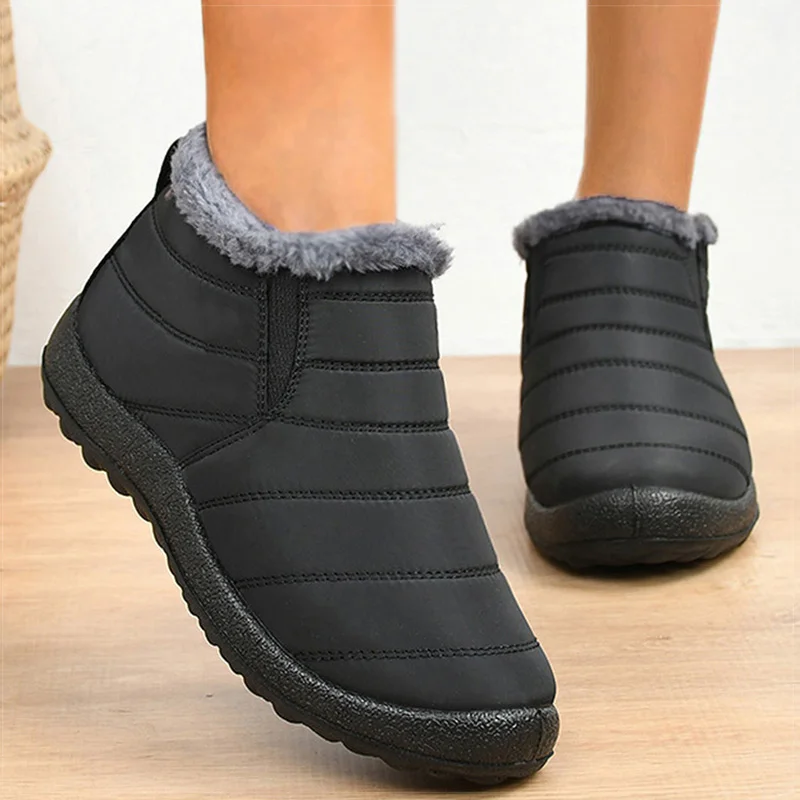 Women's Sneaker 2024 Winter Shoes For Women Stylish Fur Zapatillas Mujer Slip On Winter Sneakers Casual Vulcanize Shoes Female