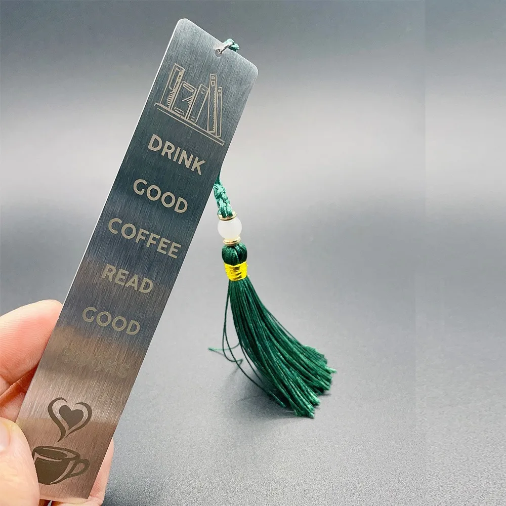 

Inspirational Bookmark 13*2.6cm Bookmark Tassel Bookmark Stainless Steel Reading Tool For Reading Accessory Cross-border Europe