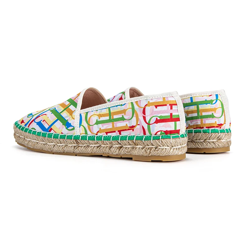 Loafers Women's Casual Shoes Flat Cloth Shoes Hemp Rope Woven Shoes Girls Personalised Colourful Shoes