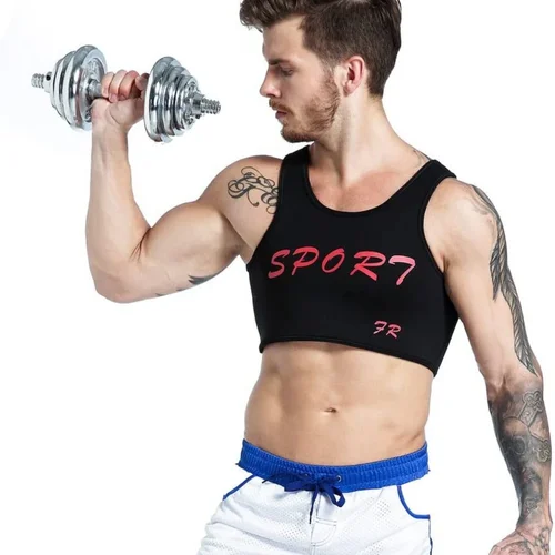 Imagen 2 del producto Chaleco de neopreno para hombre, correa de soporte para el pecho, equipo de protección, Fitness, deportes, prevención de lesiones y recuperación, soporte atlético