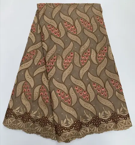 African Soft Cotton Voile Swiss Lace Applique Flower Nigerian Wedding Dress Latest Swiss Laces Fashion from Switzerland