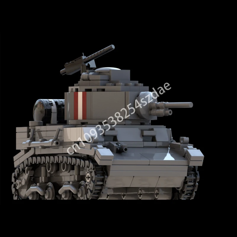 

467 шт. MOC M3a1 Stuart 2/6 подразделение AIF строительные блоки STEM творчество День рождения Строительство Рождественская игрушка Подарок Конструкция