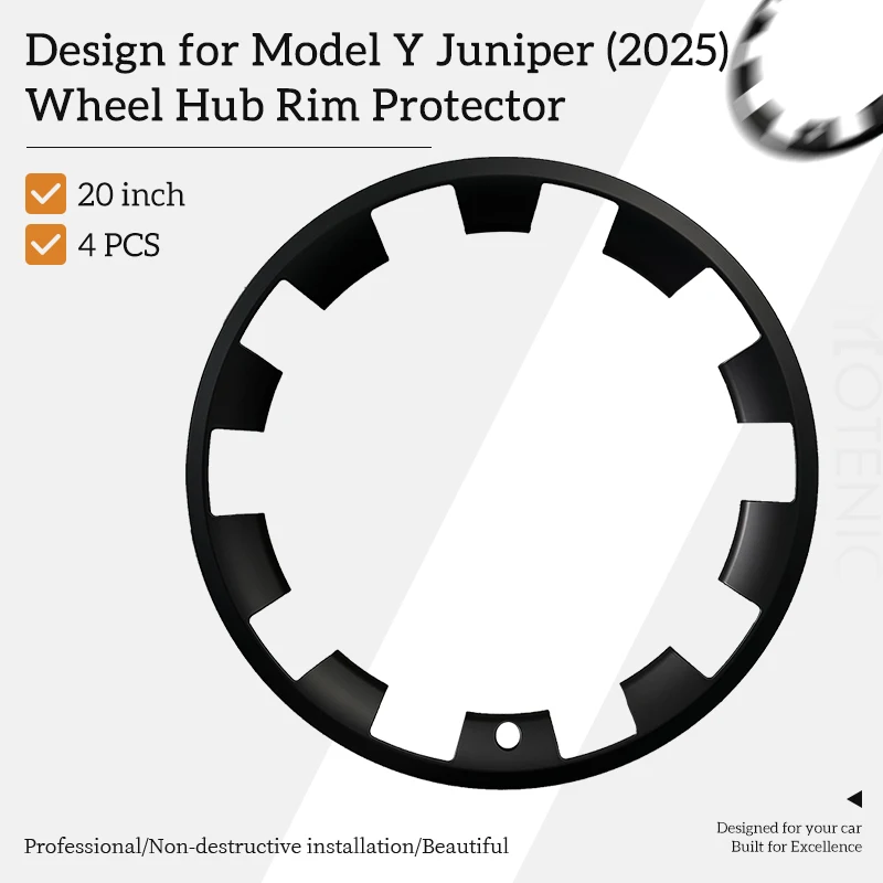 20 Inch 4PCS for Tesla Model Y Juniper 2025 Wheel Hub Rim Protection Performance Rim Patch Protectors ABS Wheel Covers hubcaps