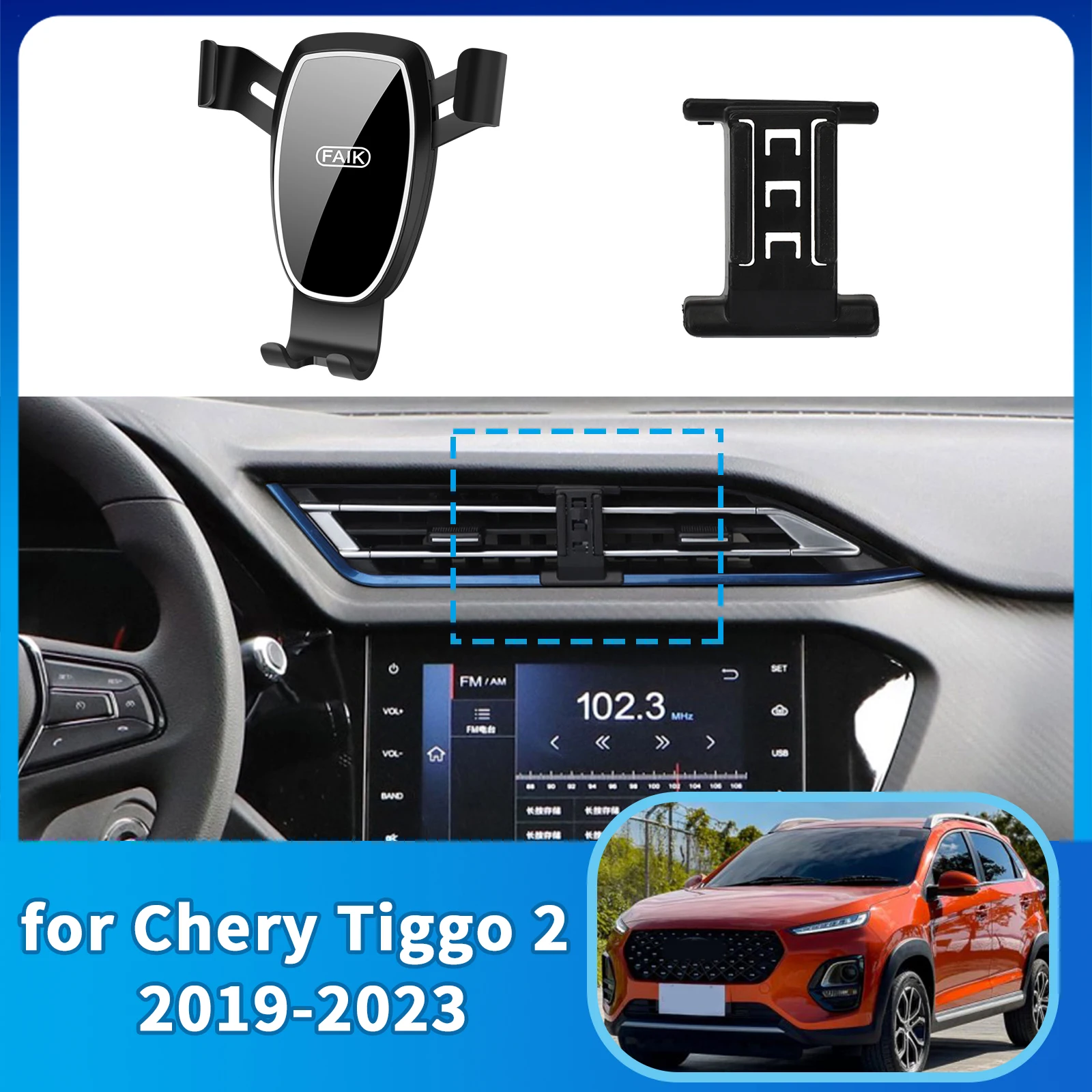 

Car Mobile Phone Holder for Chery Tiggo 2 DR 3 3.0 2018 2019 2020 2021 2022 2023 Navigation Stand Auto GPS Bracket Accessories