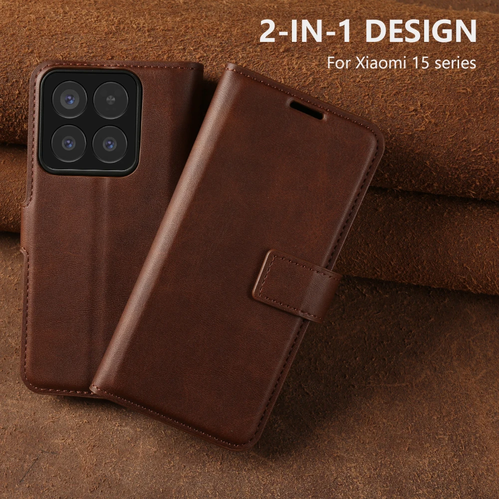 

Flip Case For Xiaomi 15 15S 14 Pro Ultra 14T 13 13T 12 12S 12X 12T Pro 11 11T 10 10T Lite Card Slot Stand Wallet Leather Cover