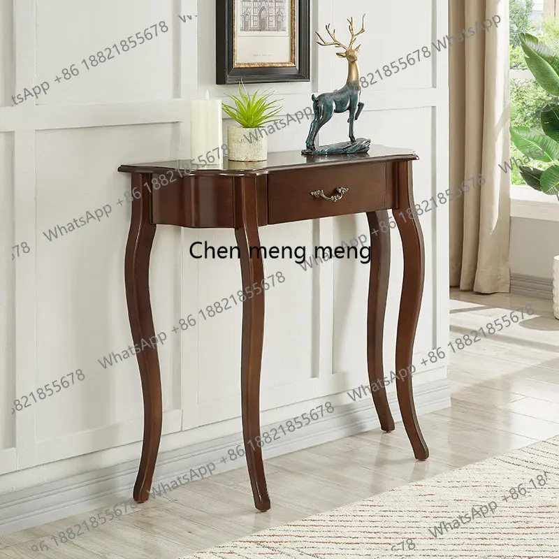 

New Chinese console table, solid wood ultra-narrow entrance, facing the door, entrance table, table and storage table