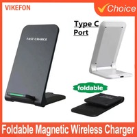15W Wireless Charger Foldable Charger Station For iPhone 16-12 Pro Max & Samsung S24/S23 & Xiaomi Desktop Stand