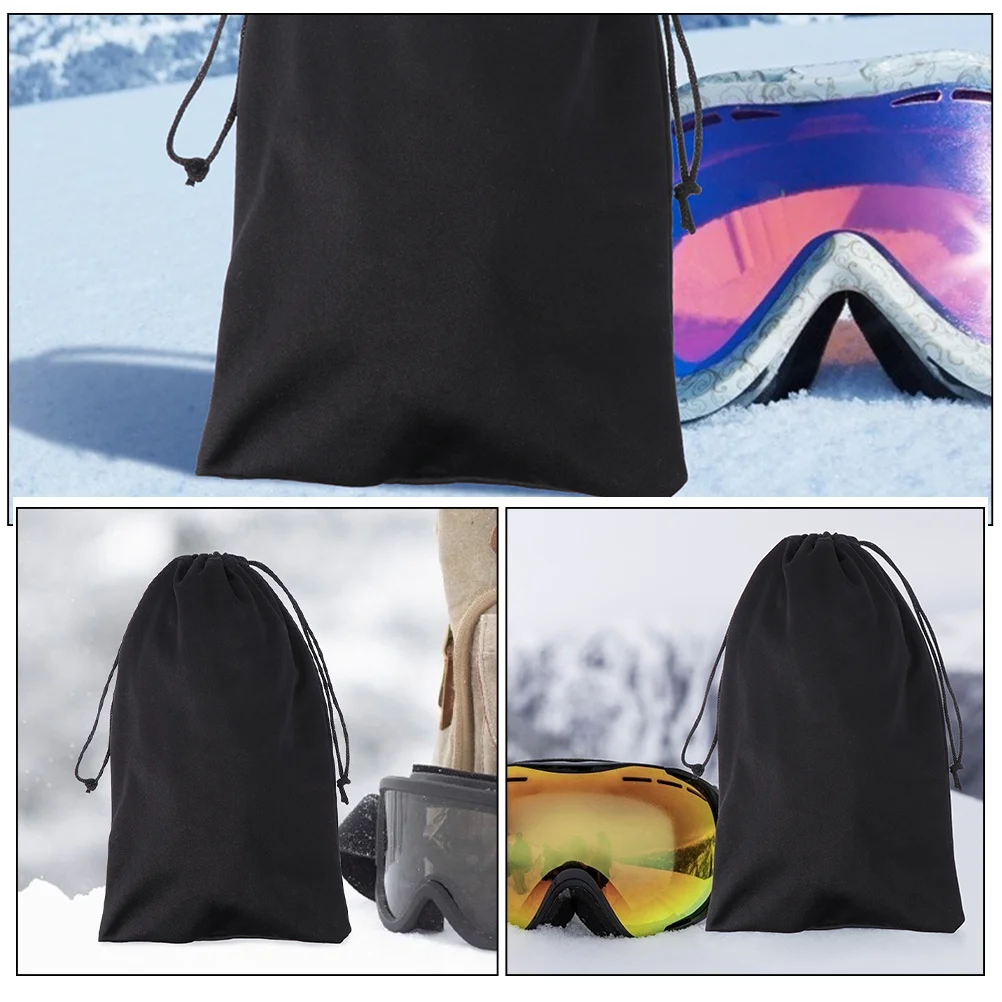 

12pcs Ski Goggles Bag Microfiber Drawstring Pouch For Snow Goggles Storage Travel Eyewear Protection Outdoor Sunglasses Case
