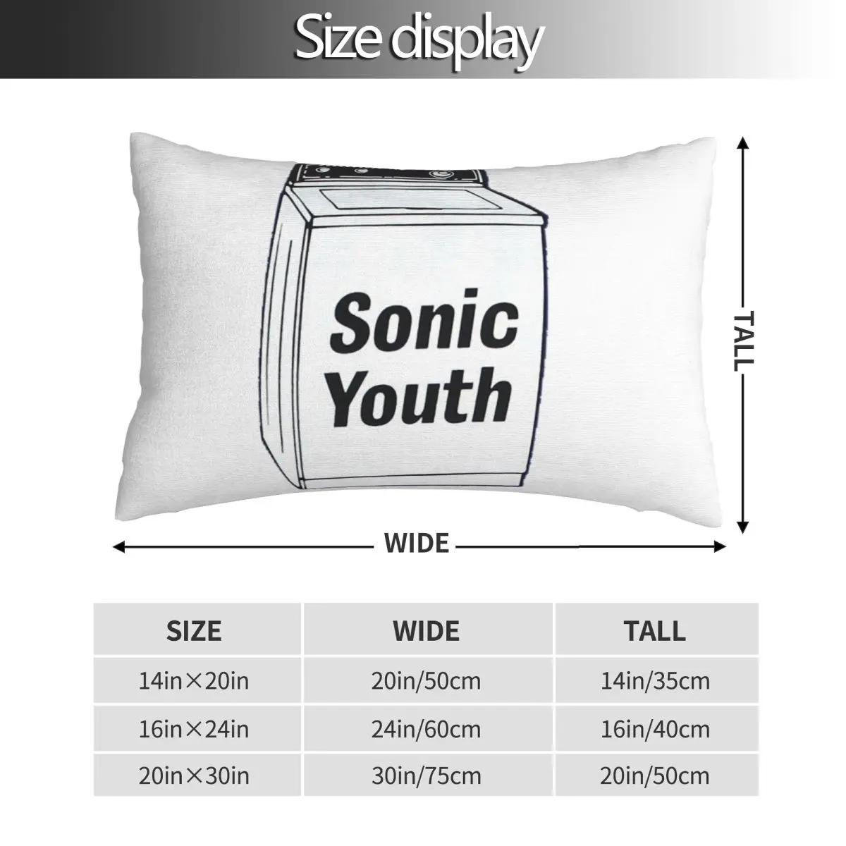 Sonic Youth Rock Band Punk Rectangle Pillowcase Cushion Cover Decor Bedroom Bed Home Comfort Throw Pillow - view 4