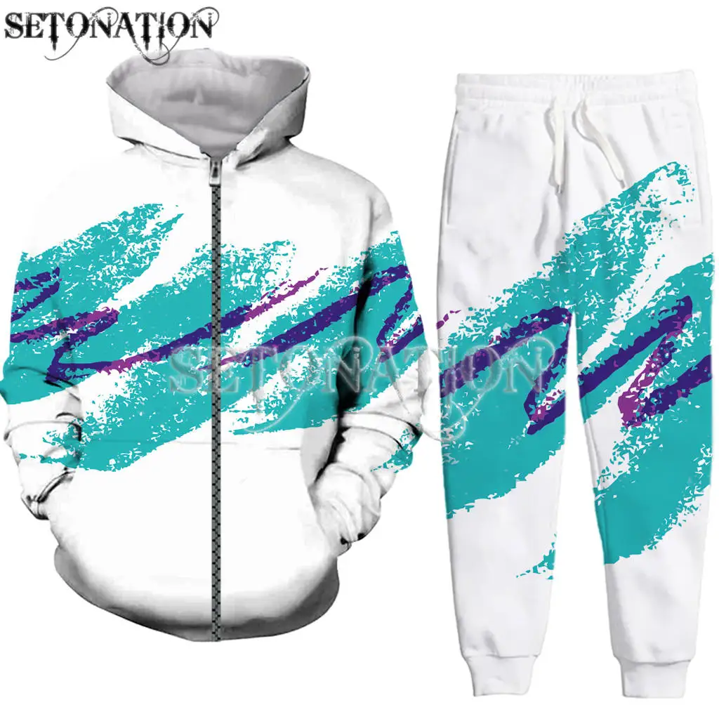 Jazz  90\'s Style  classics men women New 3D print High Quality napping fashion hoodies jacket pants Tracksuit dropshipping