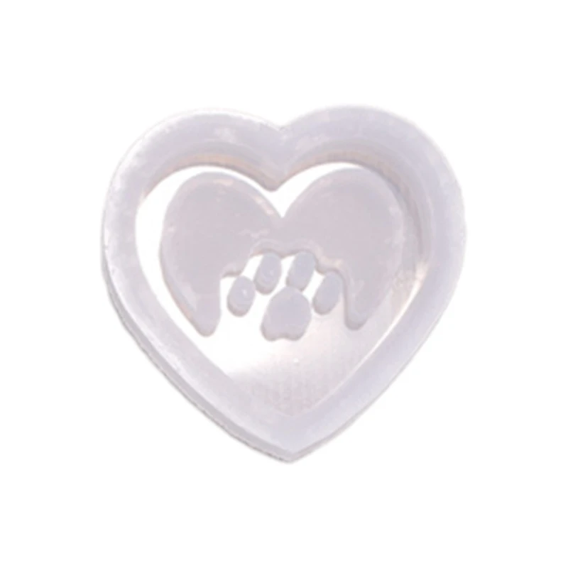 Quicksand Shaker Silicone Mold Heart Dog Paw Butterfly Cherry Blossom Cat Keychain Charms Epoxy Resin Mould DIY Casting Tool