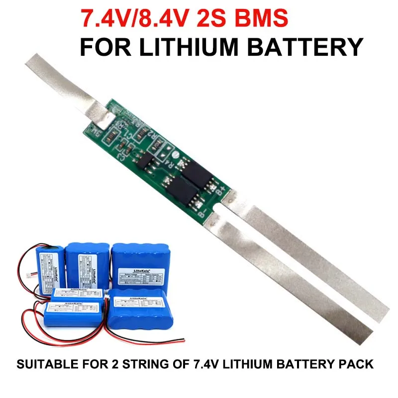 7.4v 2-strunowa płytka drukowana, 4A wyładowanie, IC, płyta ochronna, niklowanie, DIY, 8.4v, 18650, 21700, 26650, akumulator litowy