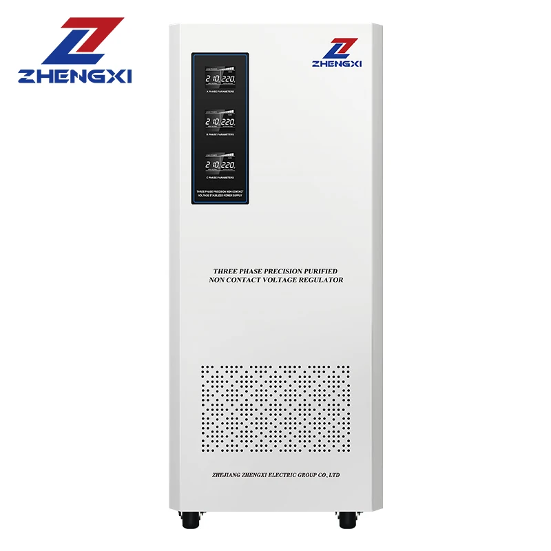 JSW High Precision 380VAC Industrial Voltage Stabilizer/Regulator 3 Phase 15KVA 30KVA 60KVA SVC Power 50Hz Frequency