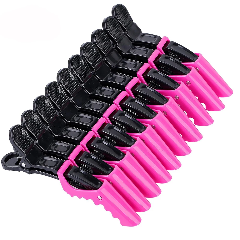 6 uds clip de pelo de cocodrilo diseño clip de pelo en forma de garra clip de pelo de salón pinza de pelo de plástico clip de maquillaje especial para pelucas de cabello real